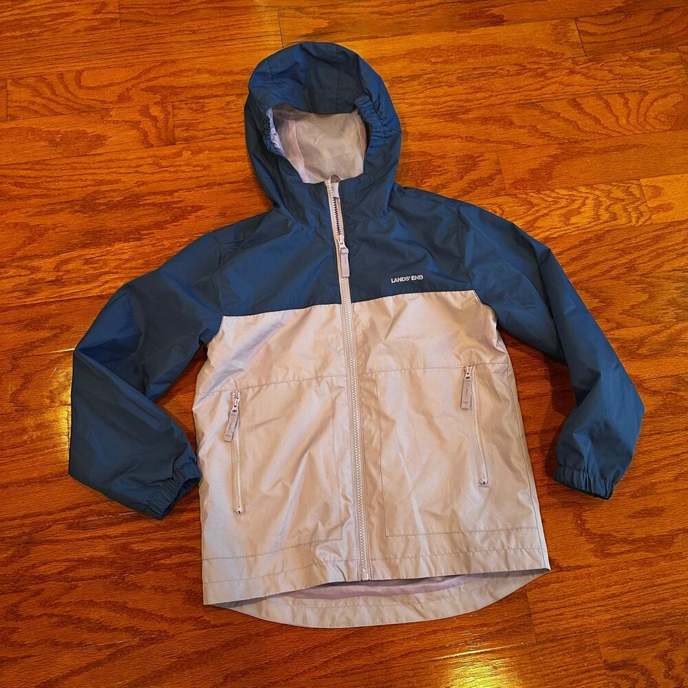 Lightweight Hooded Lands End Jacket sz M (8-10) fall jacket